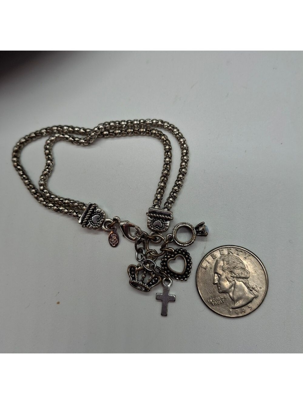 Premier Designs Silver Bracelet with Crown Charm - Picture 3 of 7